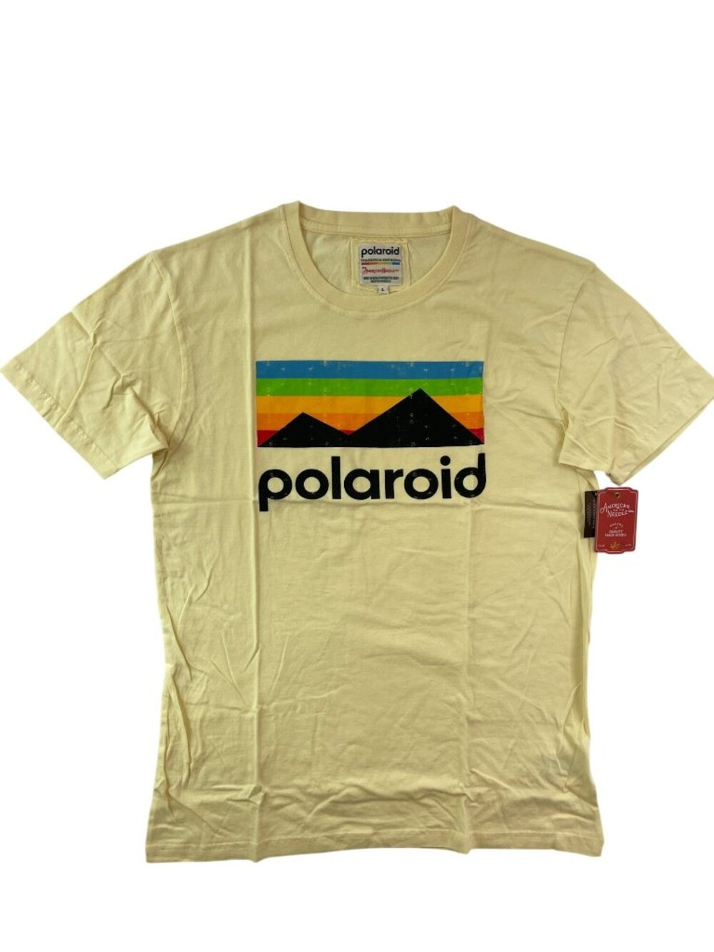American Needle Polaroid Vintage Graphic T-Shirt Yellow Men's Size Large NWT - Picture 1 of 7